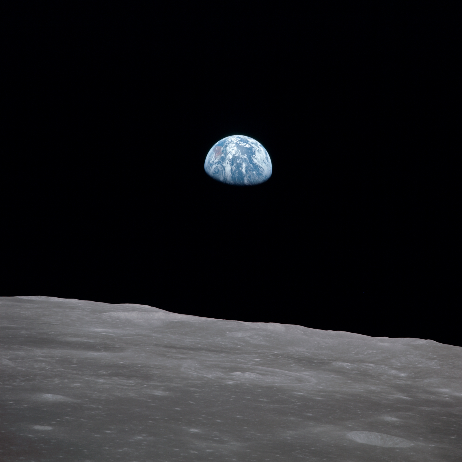 Earth as seen from the moon